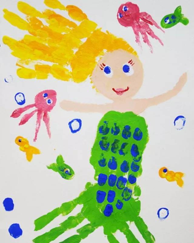【创意绘画】幼儿园手印画和足迹画,值得珍藏的记录孩子成长的画