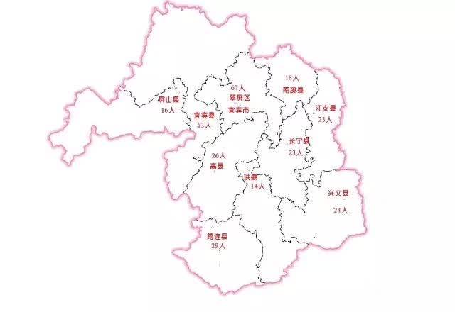 2016年宜宾市百岁老人长寿地图(图片来自网络)