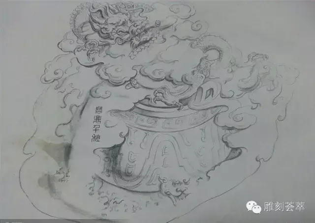 玉雕师珍藏的仿古设计图搞!太美了