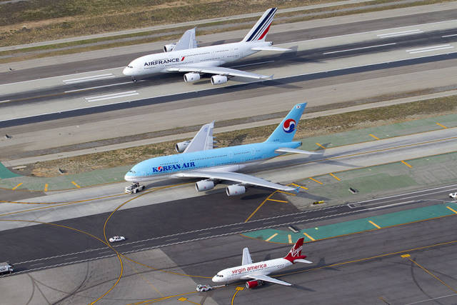 最萌体积差:最大的空客a380和最小空客a318