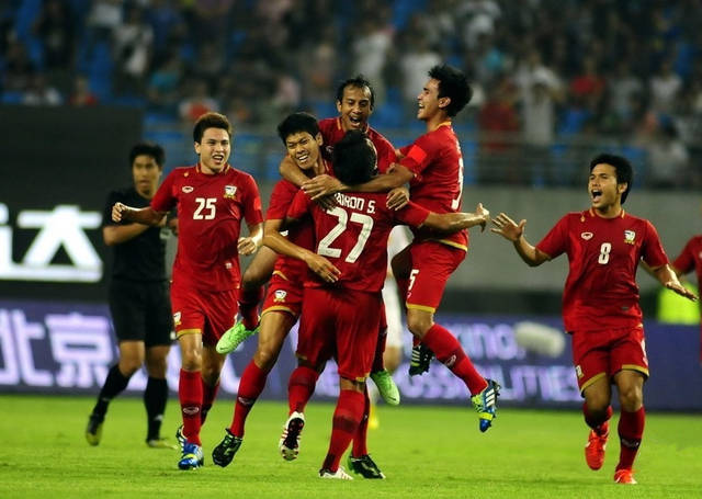 国足2比0赢泰国遭球迷讽刺,试问:泰国队凭什么