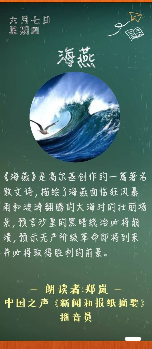 海燕丨那些年我们一起读过的课文