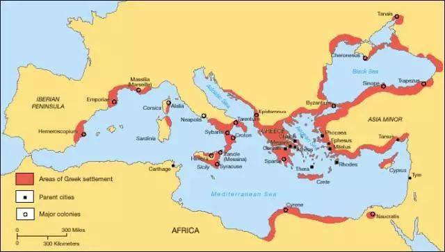 何新:的古希腊地图和殖民史