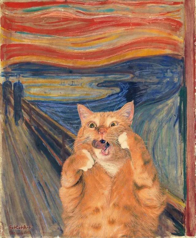 创意| 世界名画篇之肥猫闯入系列