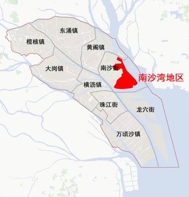 规划区位于珠江口西岸,南沙新区南沙街道东部区域,处于珠江主入海口