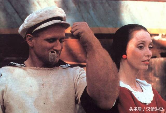 80年代罗宾·威廉姆斯扮演大力水手的老照片