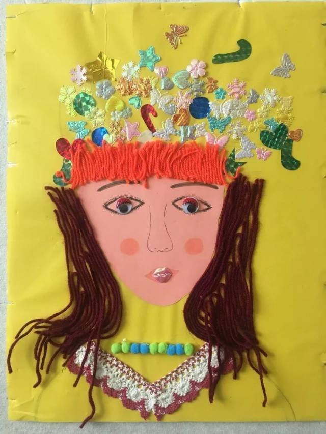 创意粘贴画《优雅的妈妈》 杨佳璇 贾宸溪 小二班