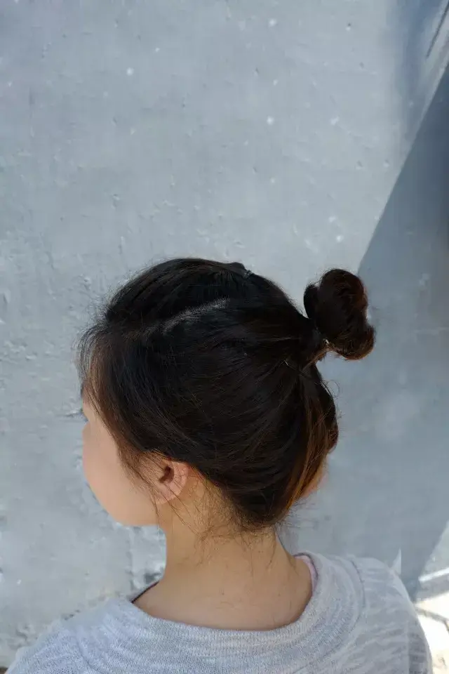 可爱丸子头