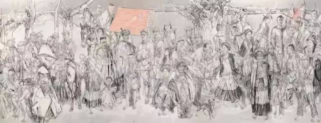 《彝海结盟》 300cm x 800cm