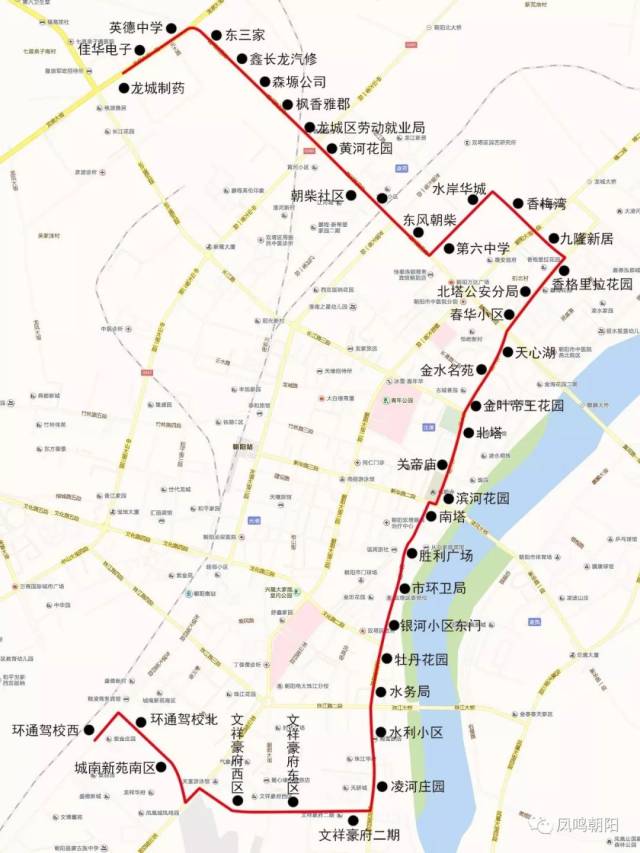 朝阳市最新公交路线图,朝阳人快收藏!