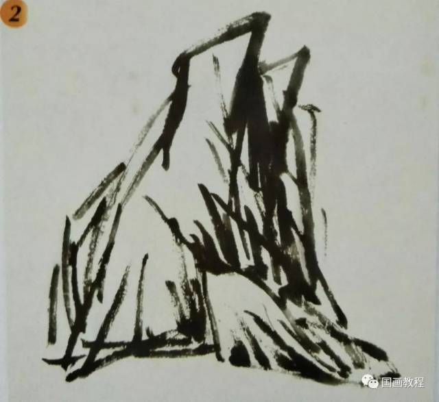 国画山水基础教程—山石的基本皴法