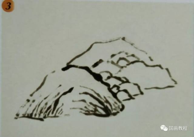 国画山水基础教程—山石的基本皴法