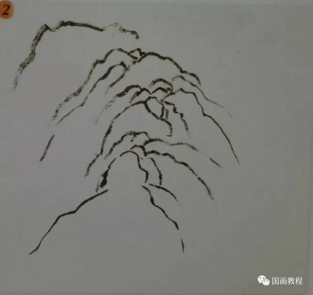国画山水基础教程—山体常见画法