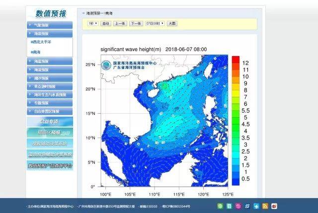 数值预报--南海海浪预报图