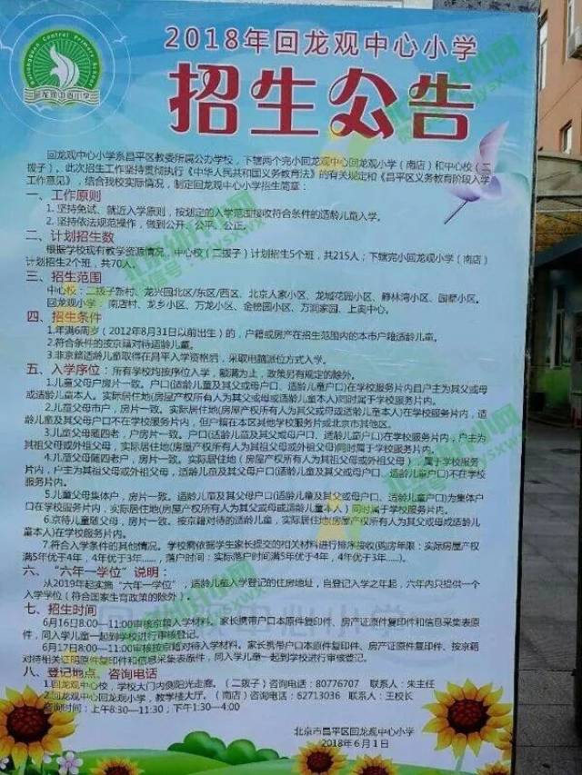 昌平各小学招生人数,划片范围…你要的信息都有了