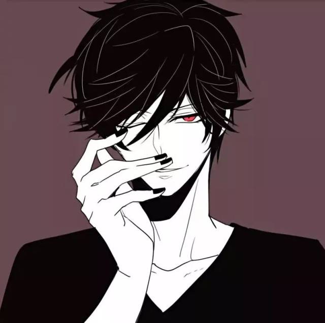 穿黑衣服的男生动漫头像图片 好看的微信男生动漫头像