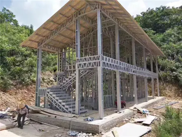 轻钢木结构别墅案例