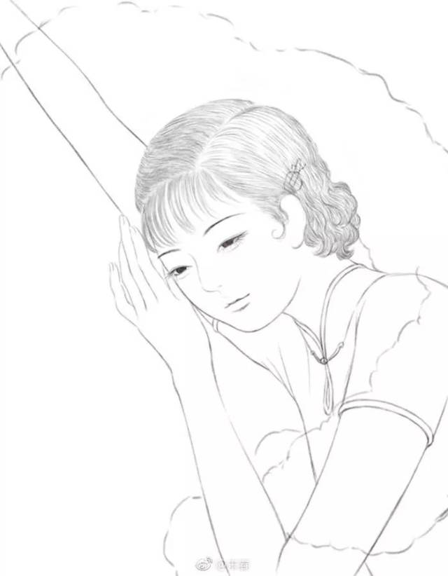 她画的旗袍美人,看了你便爱上她.