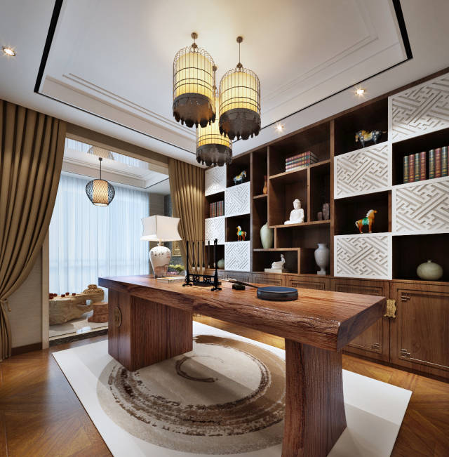 全屋定制新中式风格的家具可为古典家具,或现代家具与古典家具相结合.