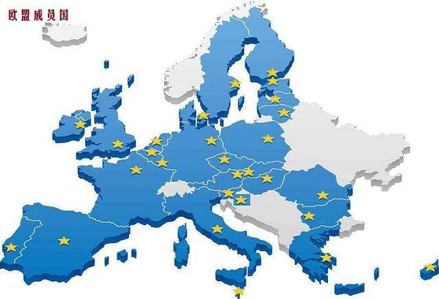 欧洲的欧盟,欧元区和申根区的地理范围划分