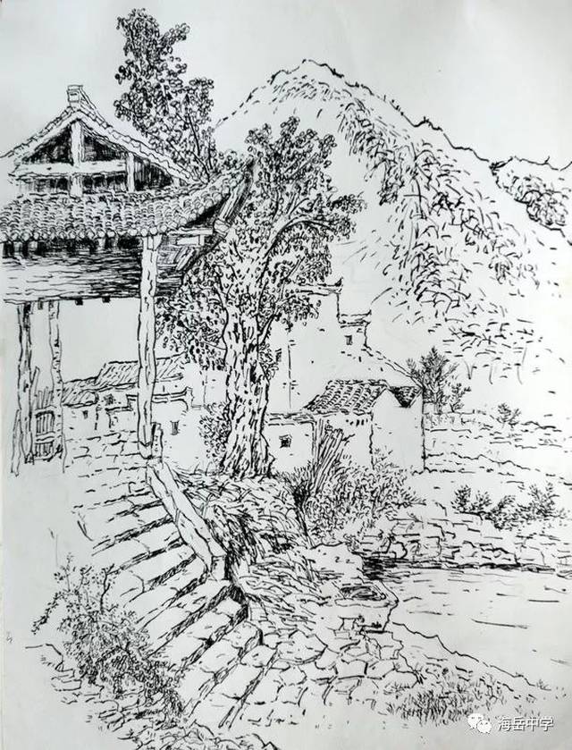 【教育成果】墨彩捧夏在海岳 百花争艳绽放华—海岳中学2016级美术