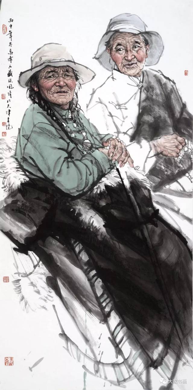 高博《藏民》136x68cm