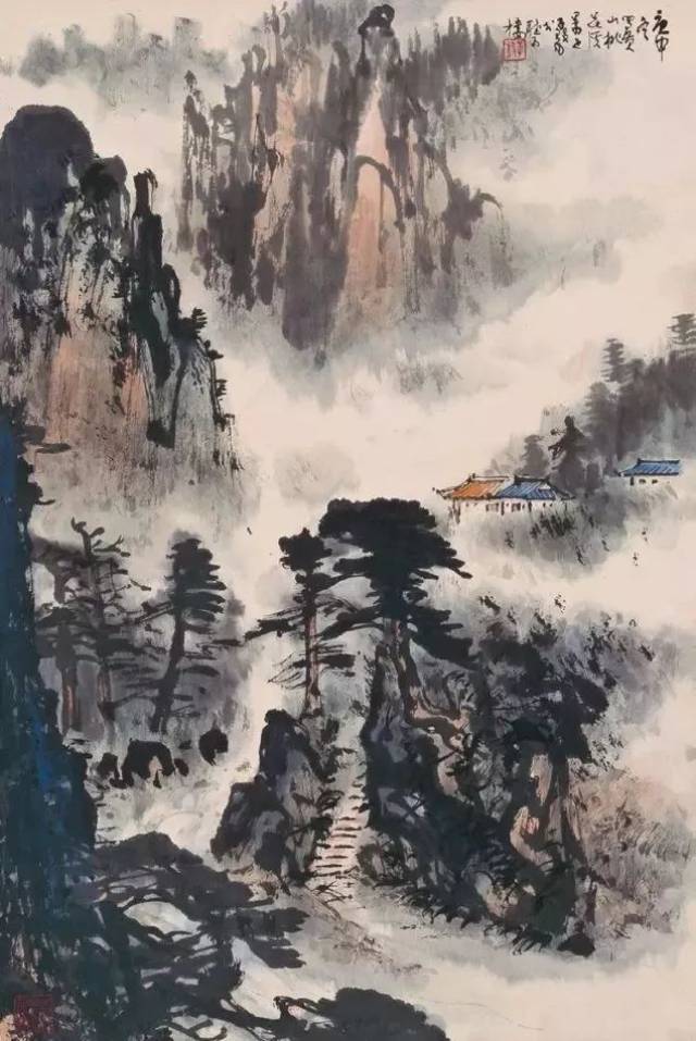 岭南名家陈子毅山水画作品欣赏!