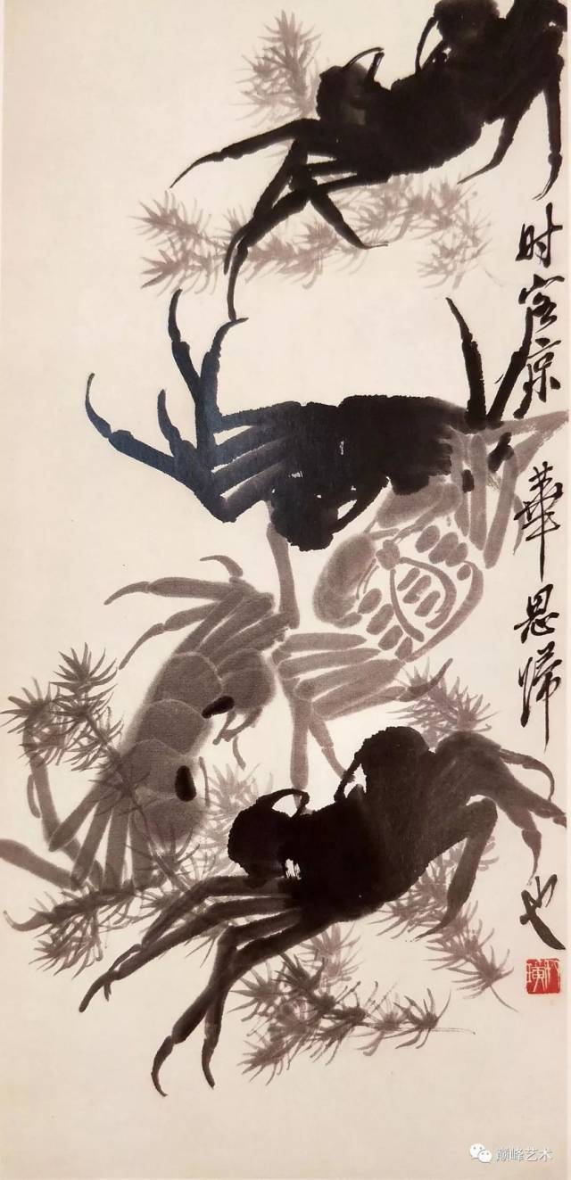 齐白石(1864-1957) 墨蟹