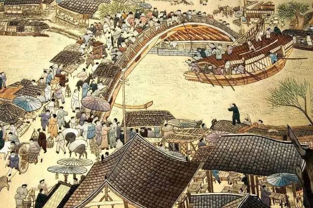 苏绣版《清明上河图》(局部)