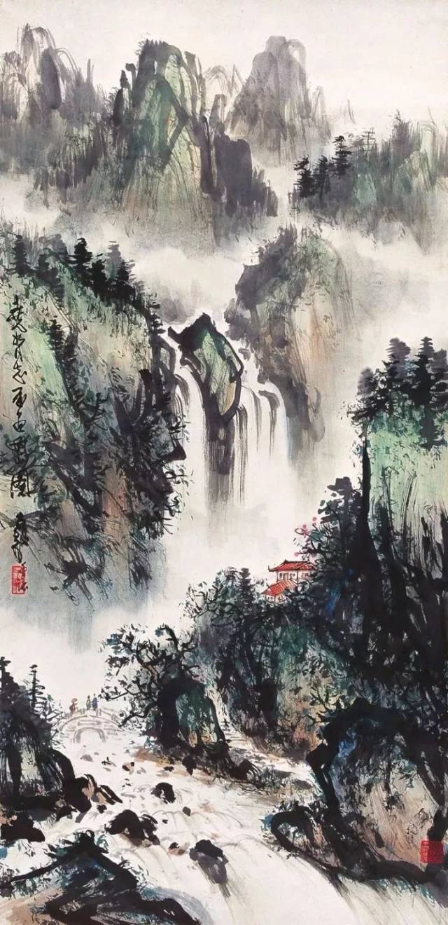 岭南名家陈子毅山水画作品欣赏!