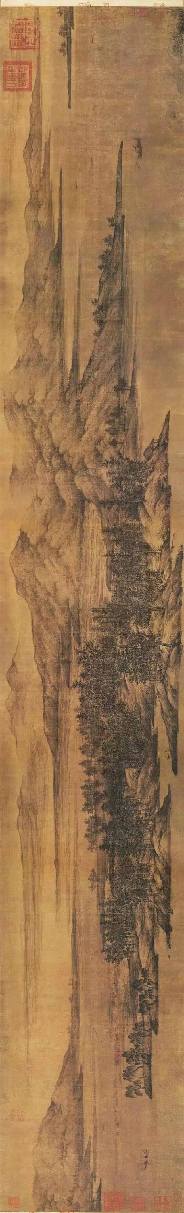 《夏景山口待渡图》董源(943-约 962,五代南唐画家,南派山水画开山