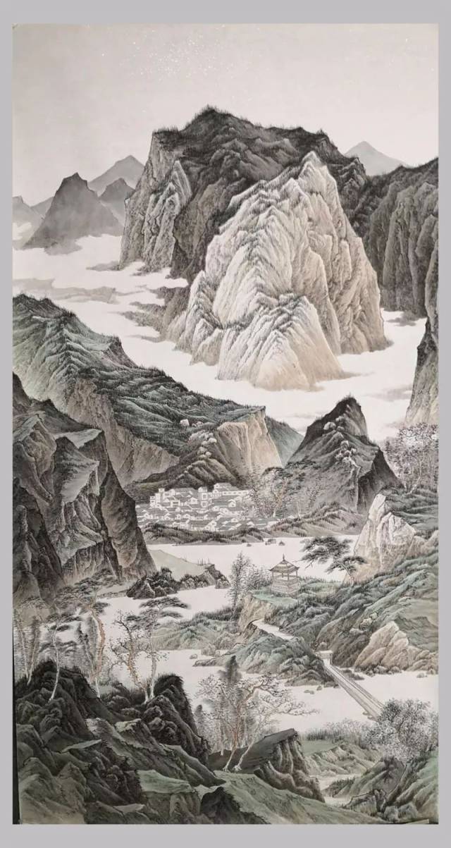 徐泽林山水画作品:一筇万里
