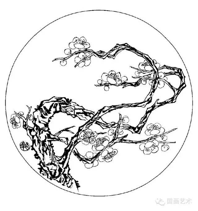 100幅白描梅花,练笔用