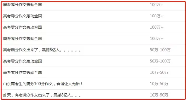 2018高考满分作文震撼8亿人?零分作文轰动全国?同学们别上当!
