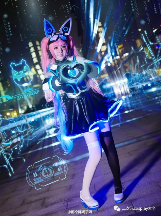 王者荣耀安琪拉心灵骇客cos,又酷又美还特别元气的安琪拉哦