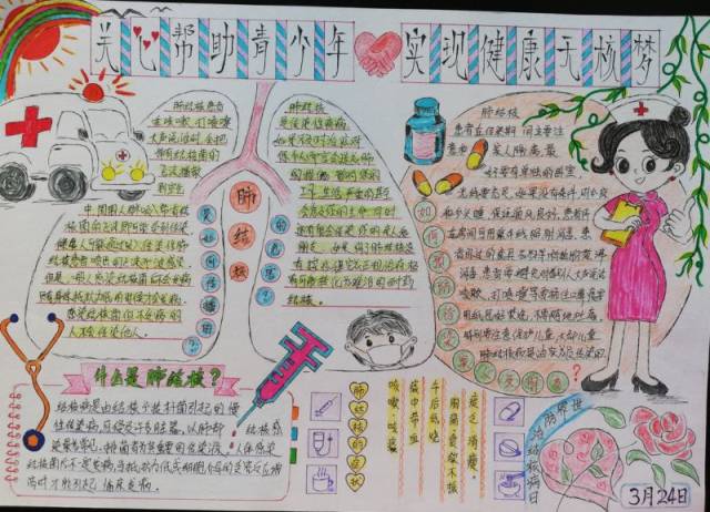 此次小学生结核病防治手抄报征集活动,在学生中普及了结核