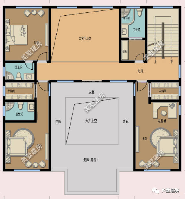 16×17米带天井新中式别墅,引领农村建设新时尚,附施工图!