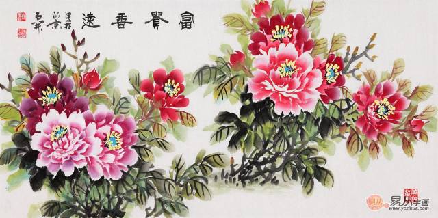 客厅画挂什么好 集颜值,寓意,风水一身的牡丹画