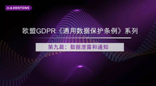 欧盟GDPR《通用数据保护条例》系列 | 第九篇
