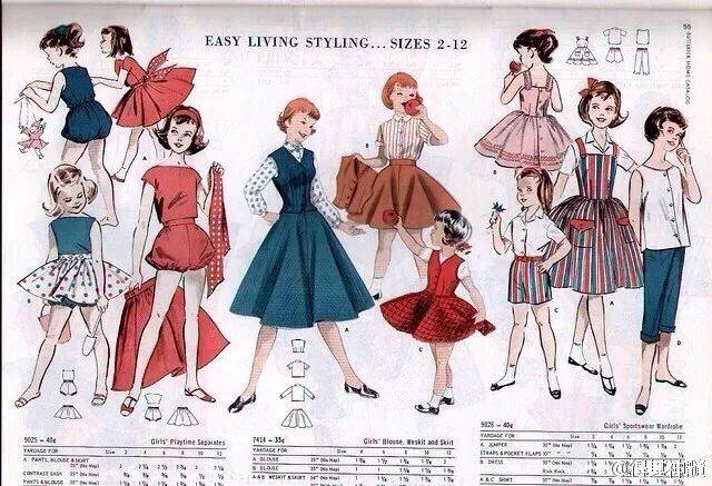 20世纪60年代欧洲小姑娘们的服装