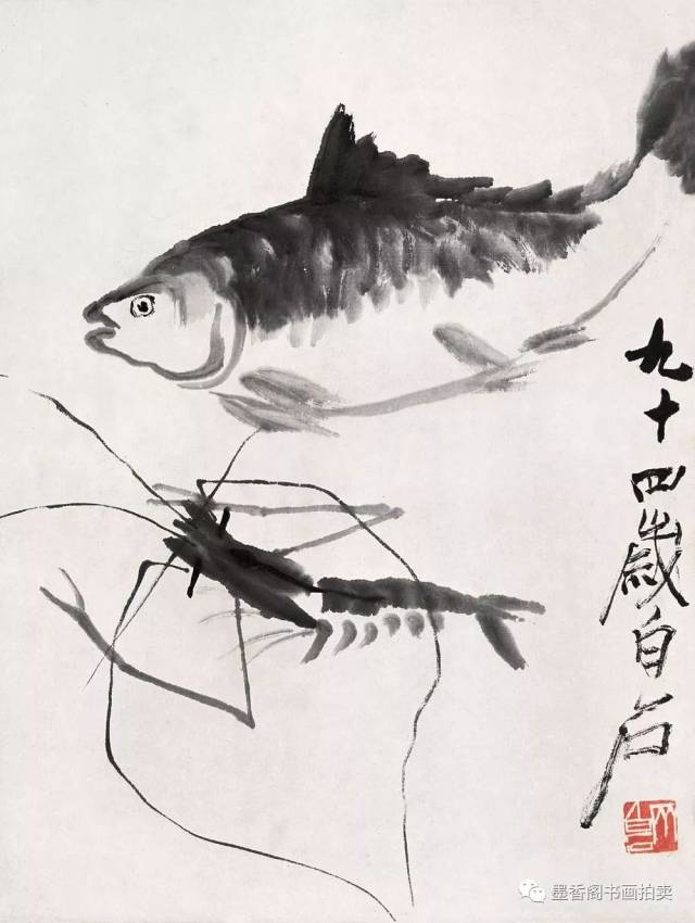 看看吴昌硕,张大千,齐白石三位大师如何画鱼!