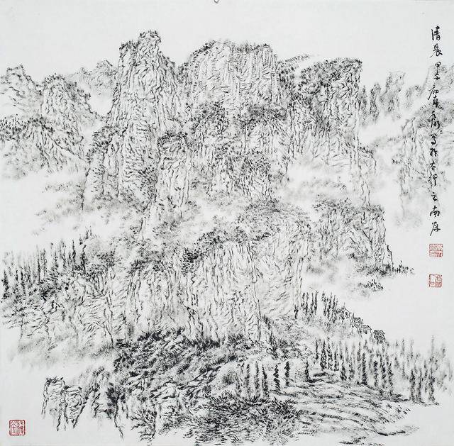 湛然深远,鸟鸣山幽,李水泳山水画欣赏