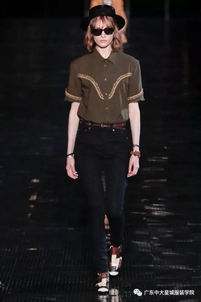 放荡不羁的西部牛仔,saint laurent 2019春夏男装秀