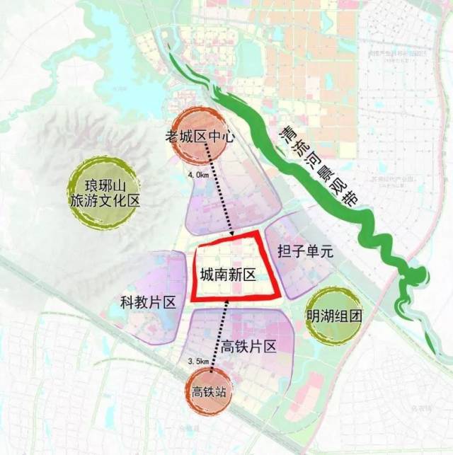 土拍看点 01 南拓新城 城市未来规划所在 滁州城南新区核心区处于