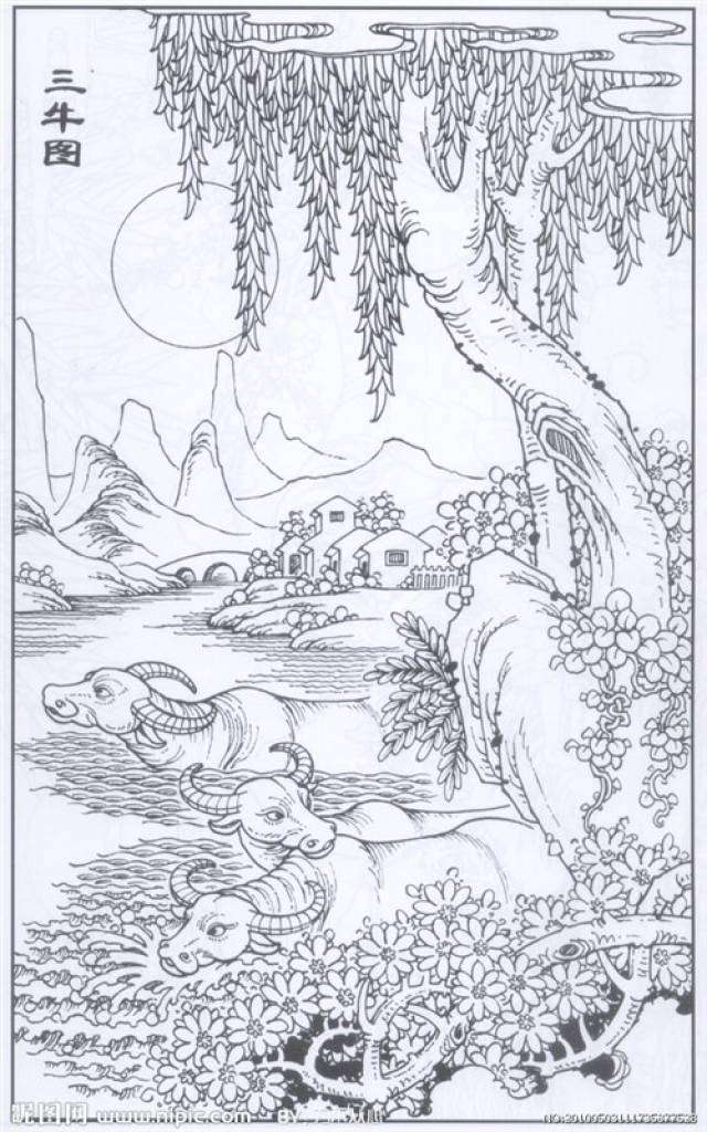 工笔白描山水,人物,花鸟(超经典)