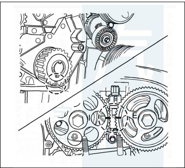 【精华】别克雪佛兰发动机正时皮带安装示意图