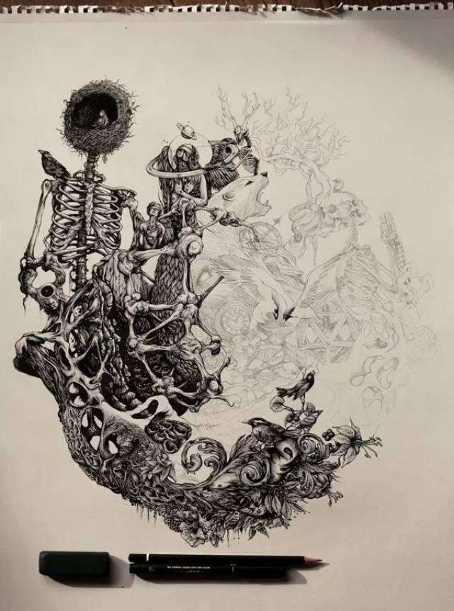 插画师-法国插画师dzo olivier:魔鬼在细节中