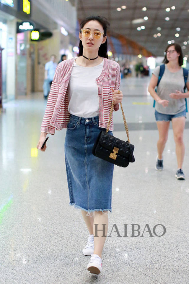 牛仔裙街拍look