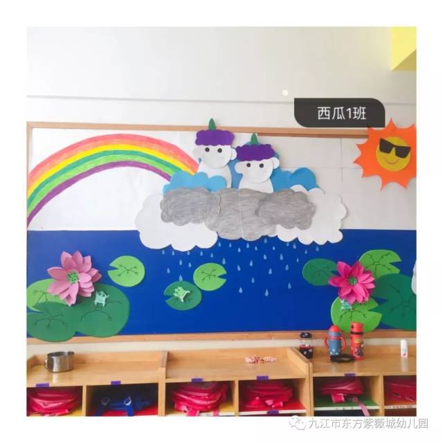 东方紫薇城幼儿园夏季主题墙来袭