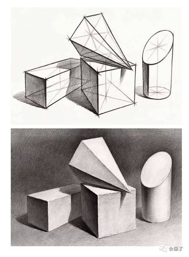 单个几何形体训练 组合几何形体训练 《绘画入门正规教程——从结构